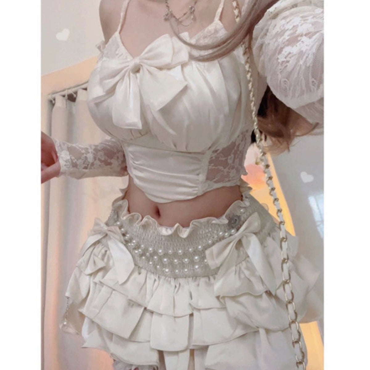 Sling Top Cake Short Skirt Two-Pack HA1946