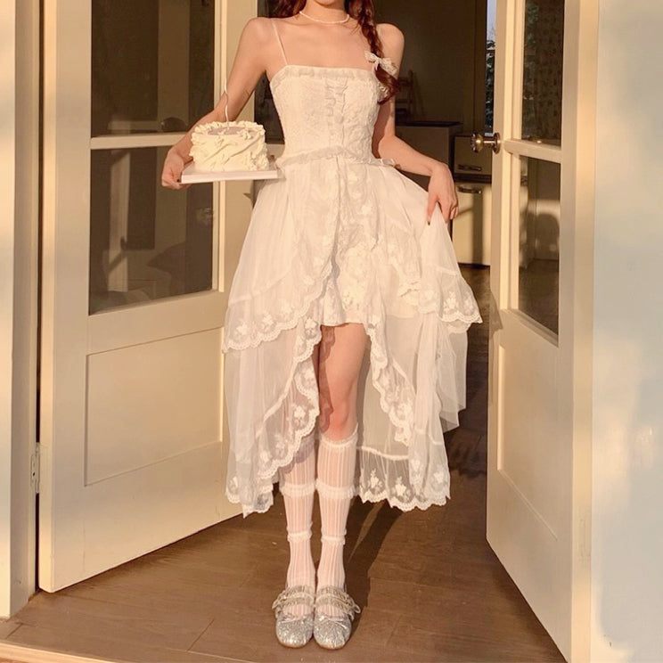 White Sleeveless Slip Dress HA2009