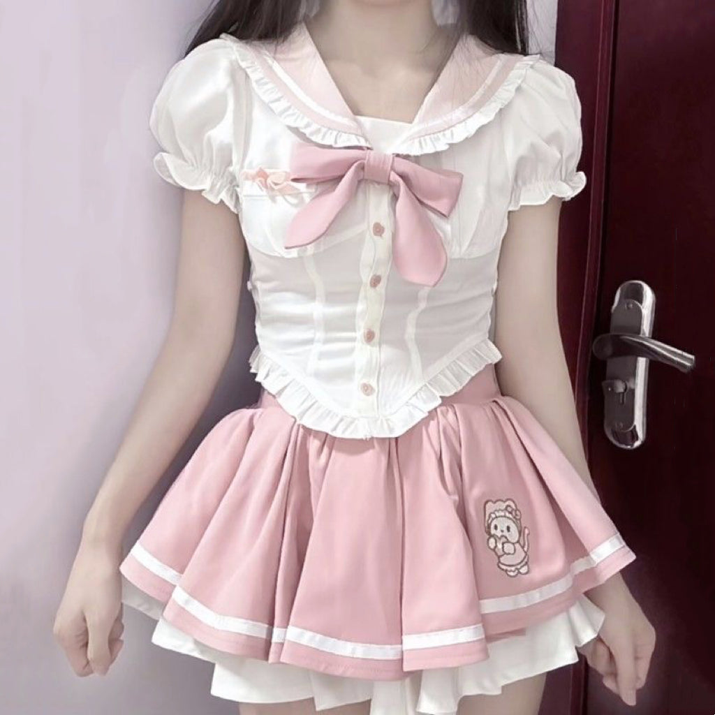 Pink and White Sweet Cake Skirt HA2176