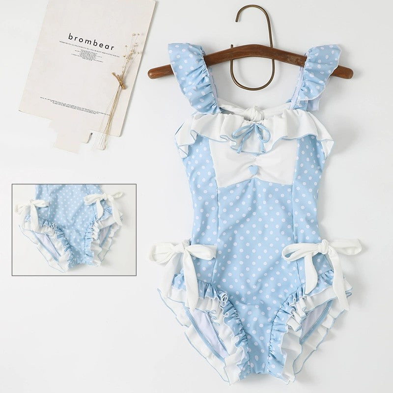 Cute Sweetheart Polka Dot Swimsuit HA1848