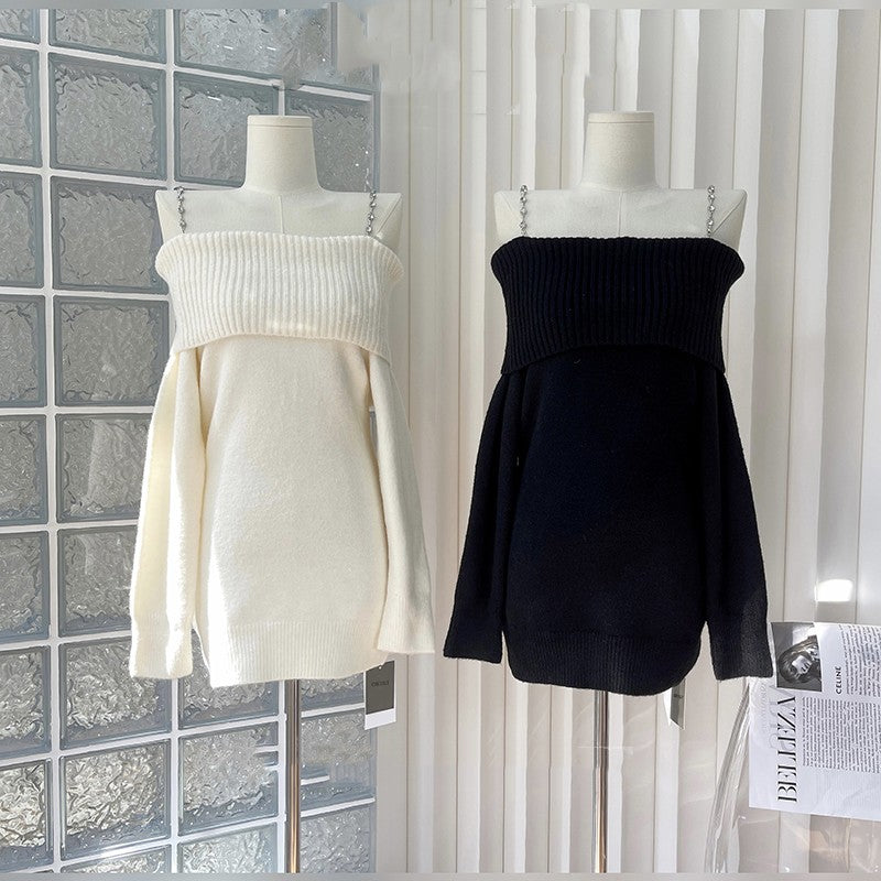 Women's one collar sweater dress HA1865