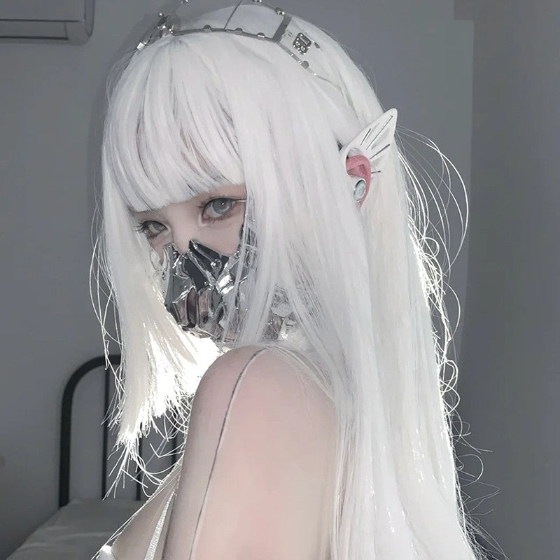 White air bangs wig HA1888