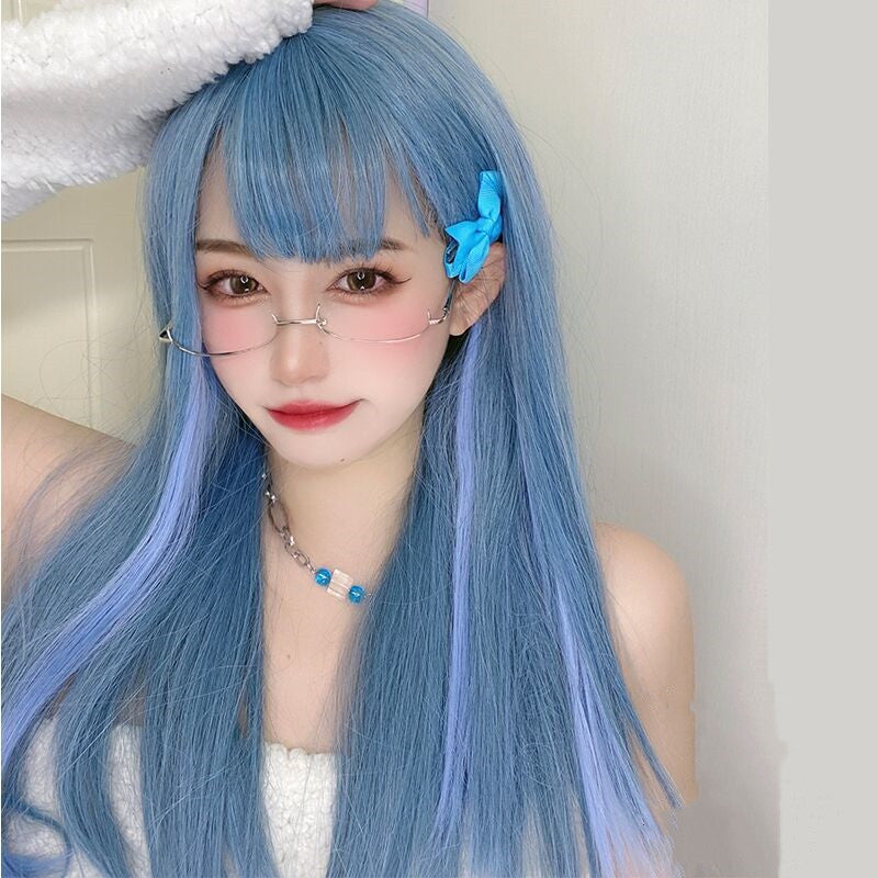 Color Gradient Long Straight Hair HA0289