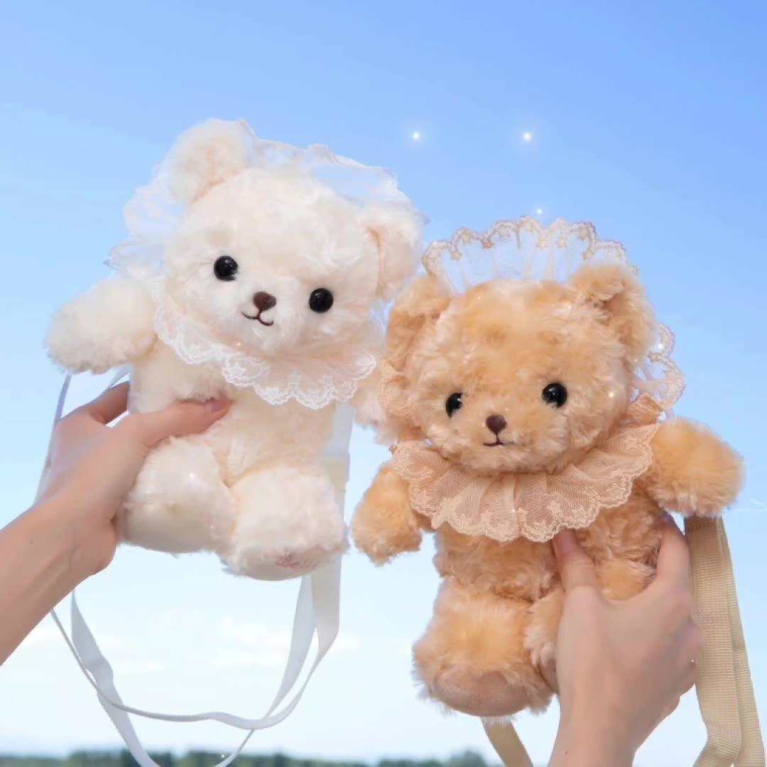 Plush bear backpack HA1493
