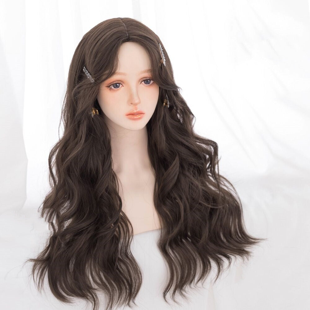 Natural long curly hair with big waves HA0074