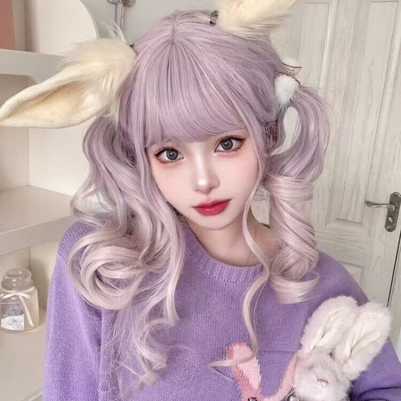 Taro gradient long curly hair HA1692