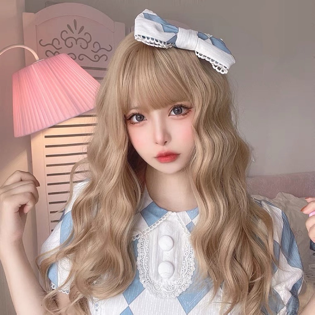 Blonde wavy long curly hair HA0230