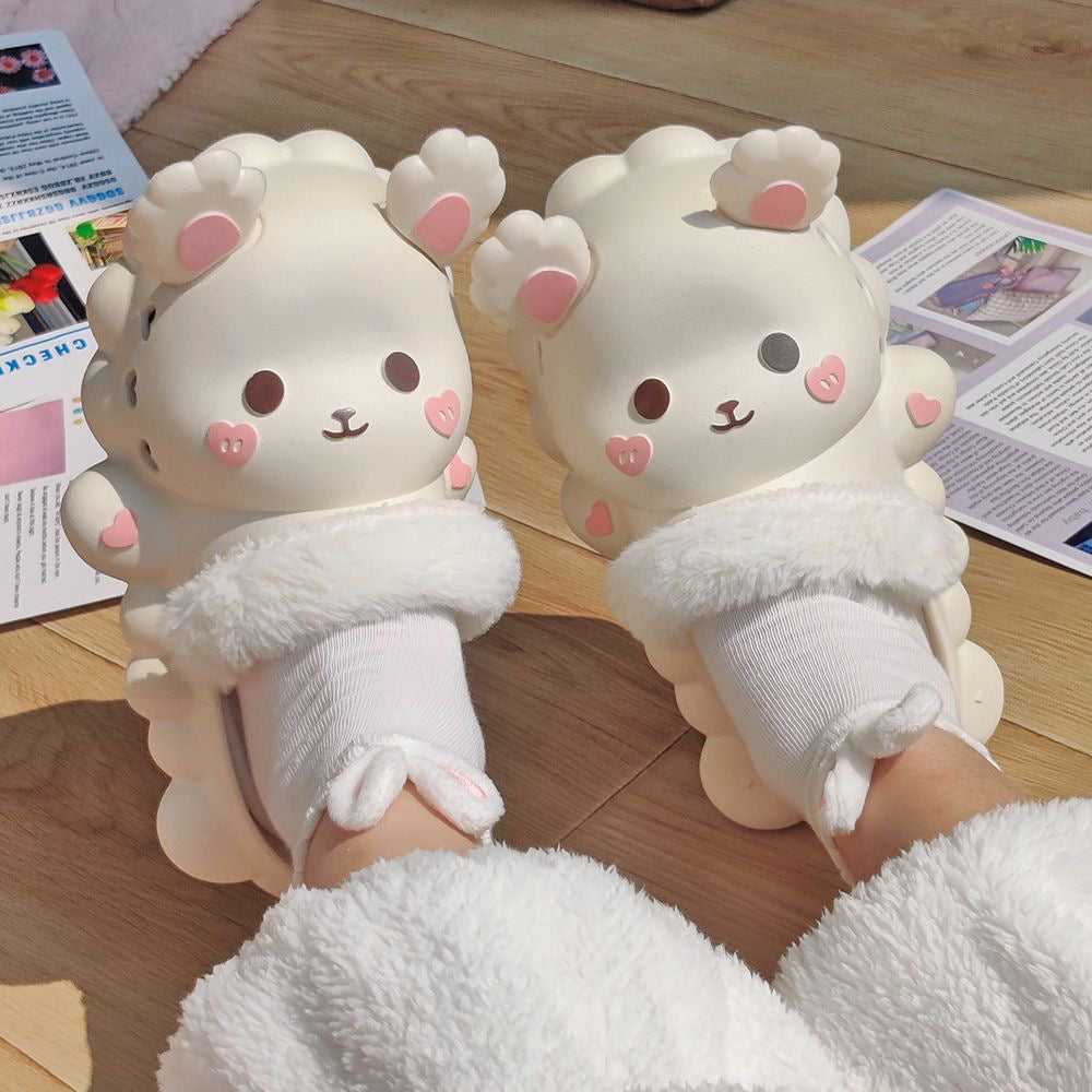 Creative Plush Rabbit Cotton Slippers HA1160
