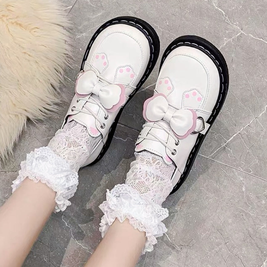 Cute round toe leather shoes HA0559