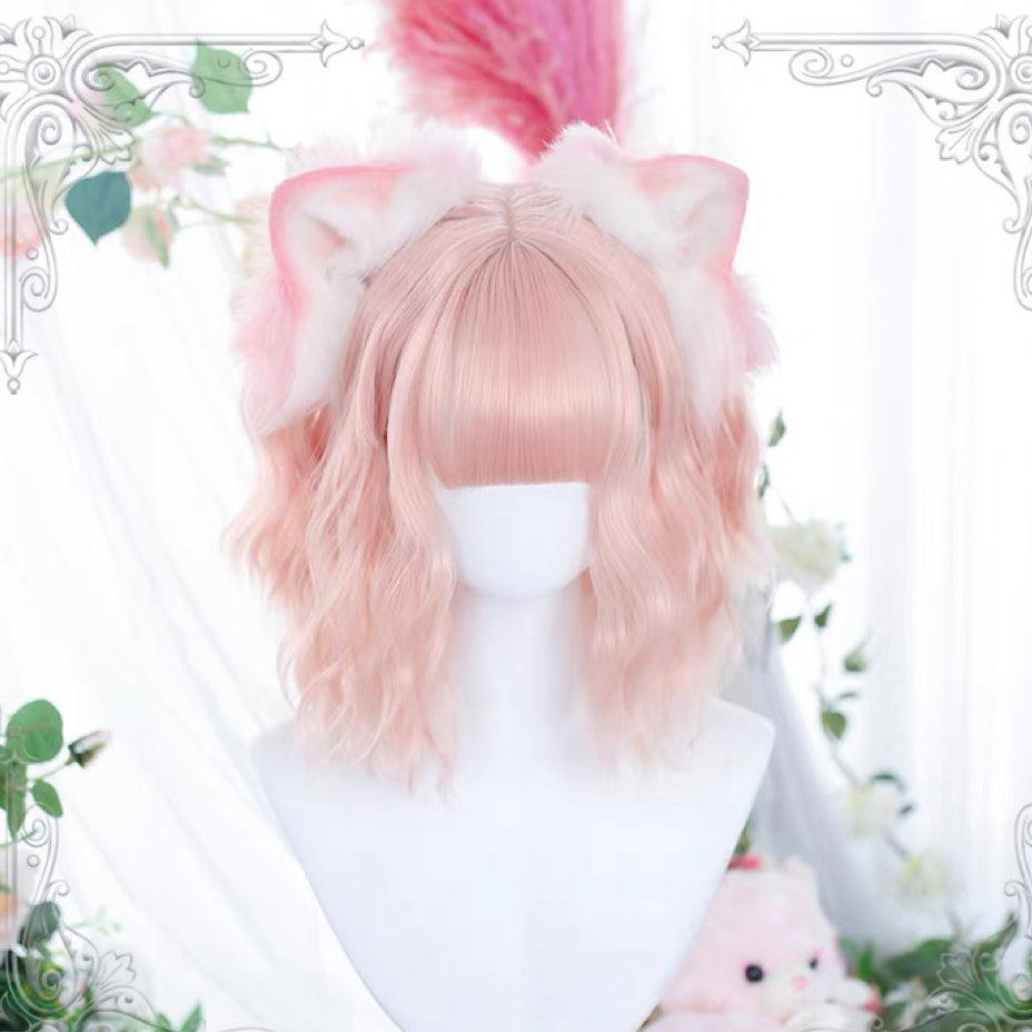 Cute irregular curly short curly hair HA1329