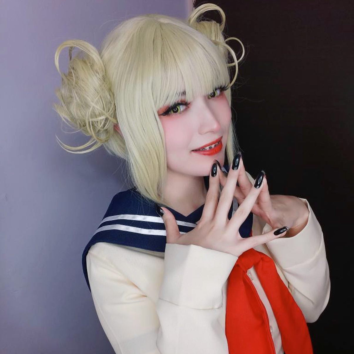 Milk blonde cos wig HA0712