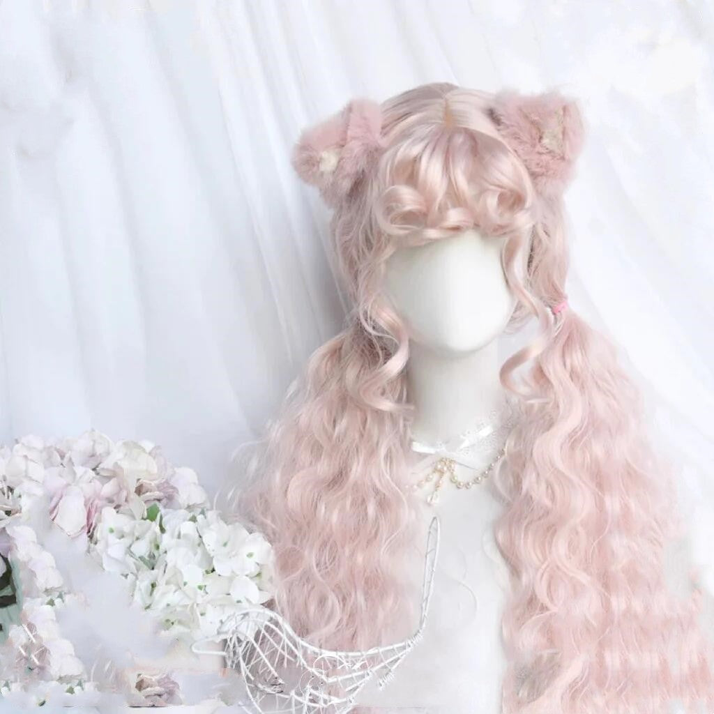 Dark Brown Red Rice Fluffy Wool Curly Wig HA1085