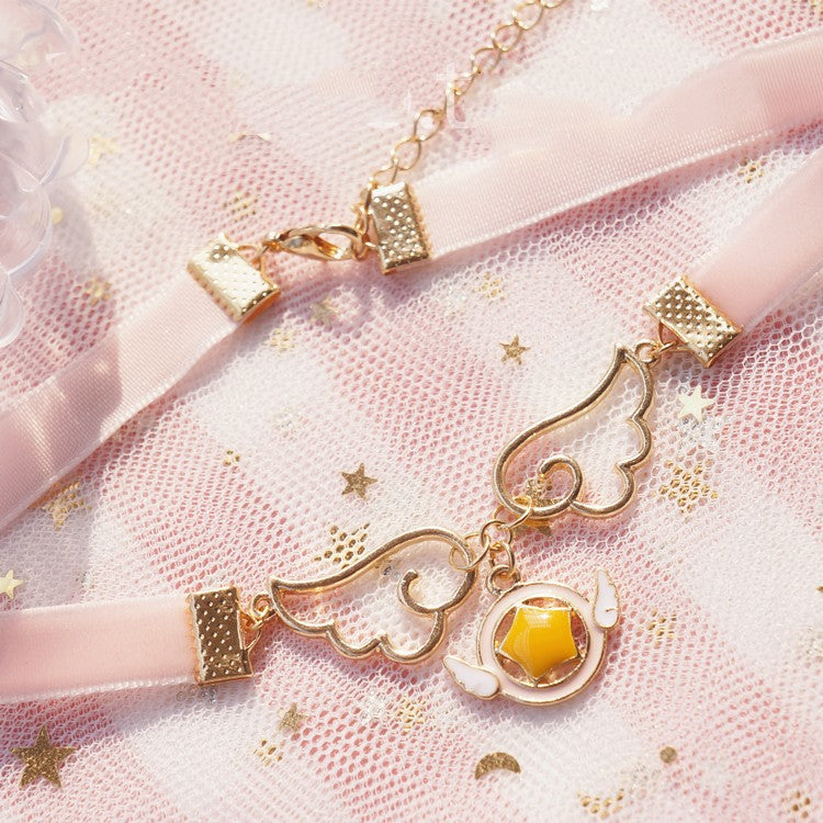 Girl Sakura Wing Choker Necklace HA1523