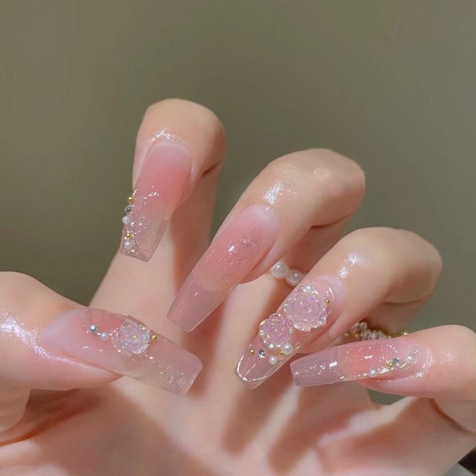 Removable Wearable Nails Gentle Girl Nail Patches HA0169