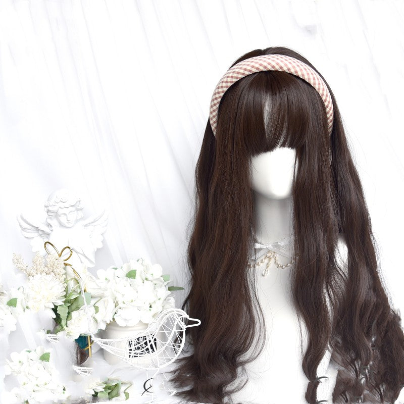 Cool black brown water ripple wig HA1285