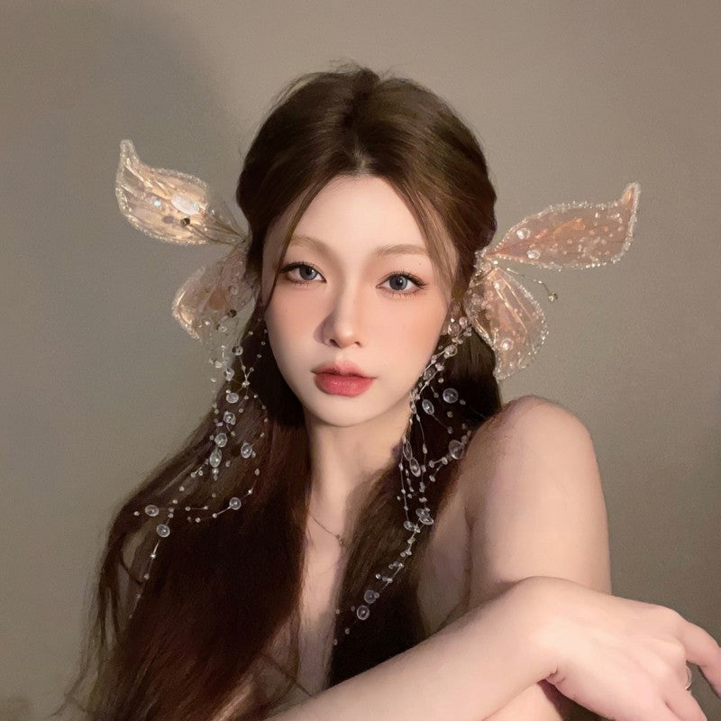 Elf Ear Bridal Crystal Barrette HA1596