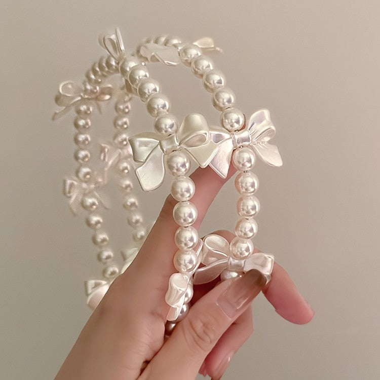 Bow pearl headband HA1511