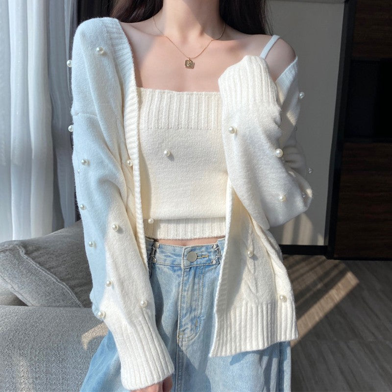 knitted cardigan two piece set HA1380