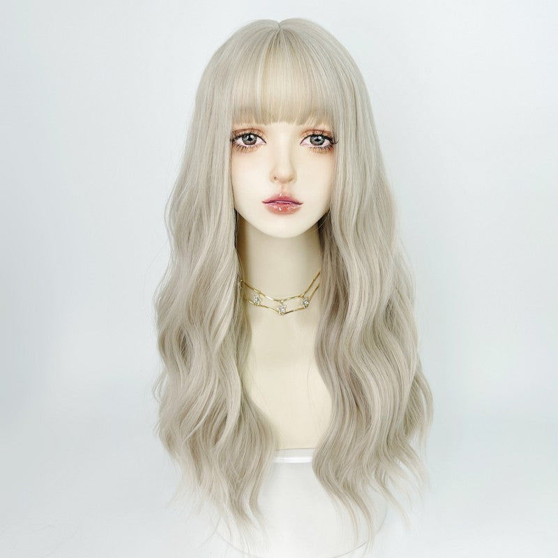 Platinum light long curly hair HA1695
