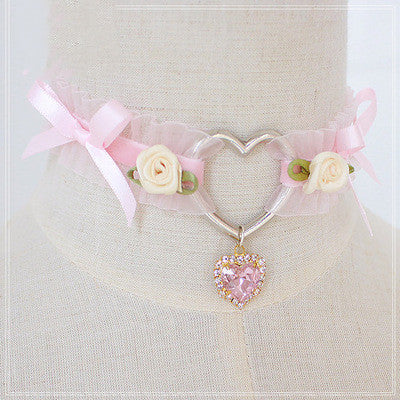 Fairy Cute Pink Heart Necklace HA0747