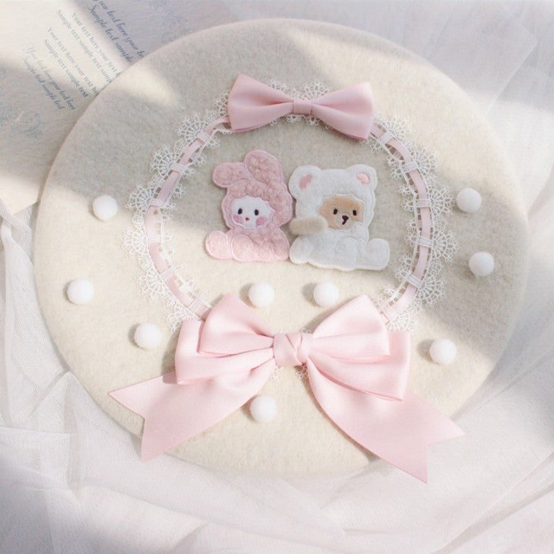 Rabbit bear autumn winter beret HA1393
