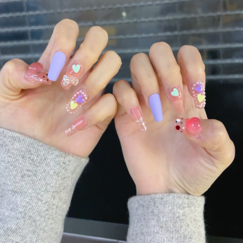 Love Heart Color Nail Art HA0223