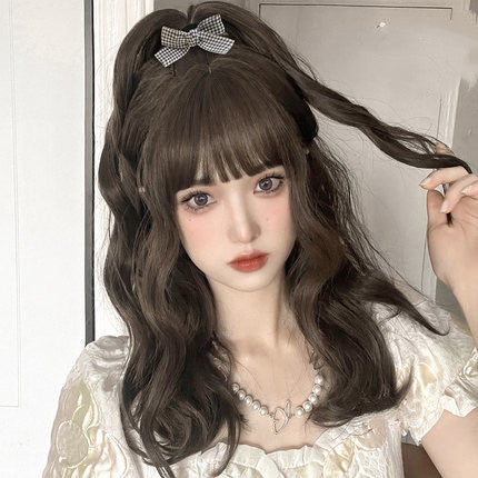 Fluffy egg roll long curly hair HA0228