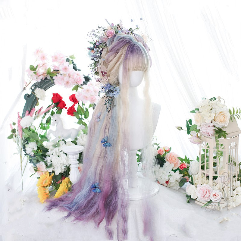 Wool Roll Gradient Long Curly Wig HA1250