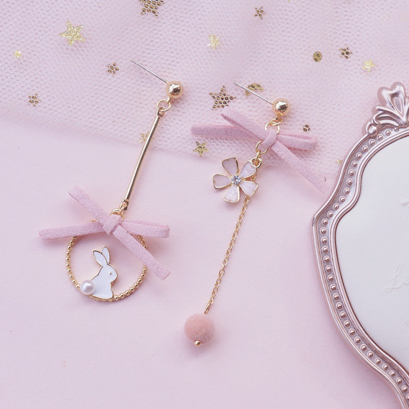 Pink Rabbit Sakura Bow Ear Clip HA0721