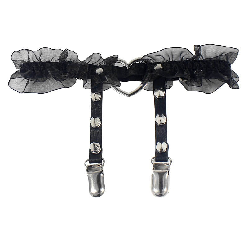 Cute rivet punk jk garter clip HA1303