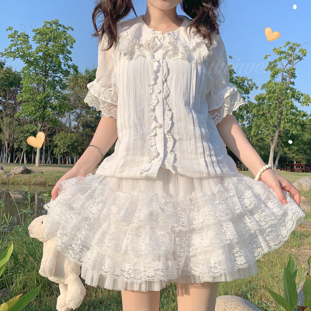 Lace Mesh Lolita Cake Dress HA1076