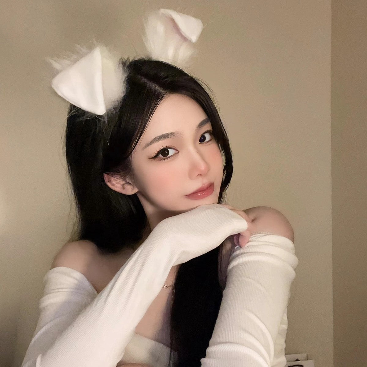 Furry Bunny Ears Headband HA1425
