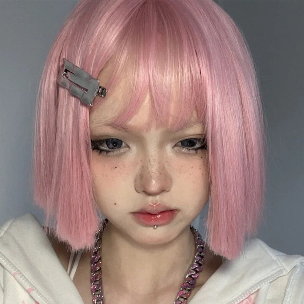 Pink cos universal bob wig HA1545