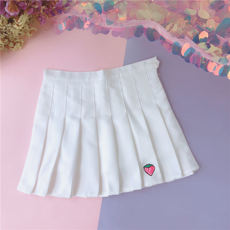 Strawberry thorn rust A-line skirt HA0487