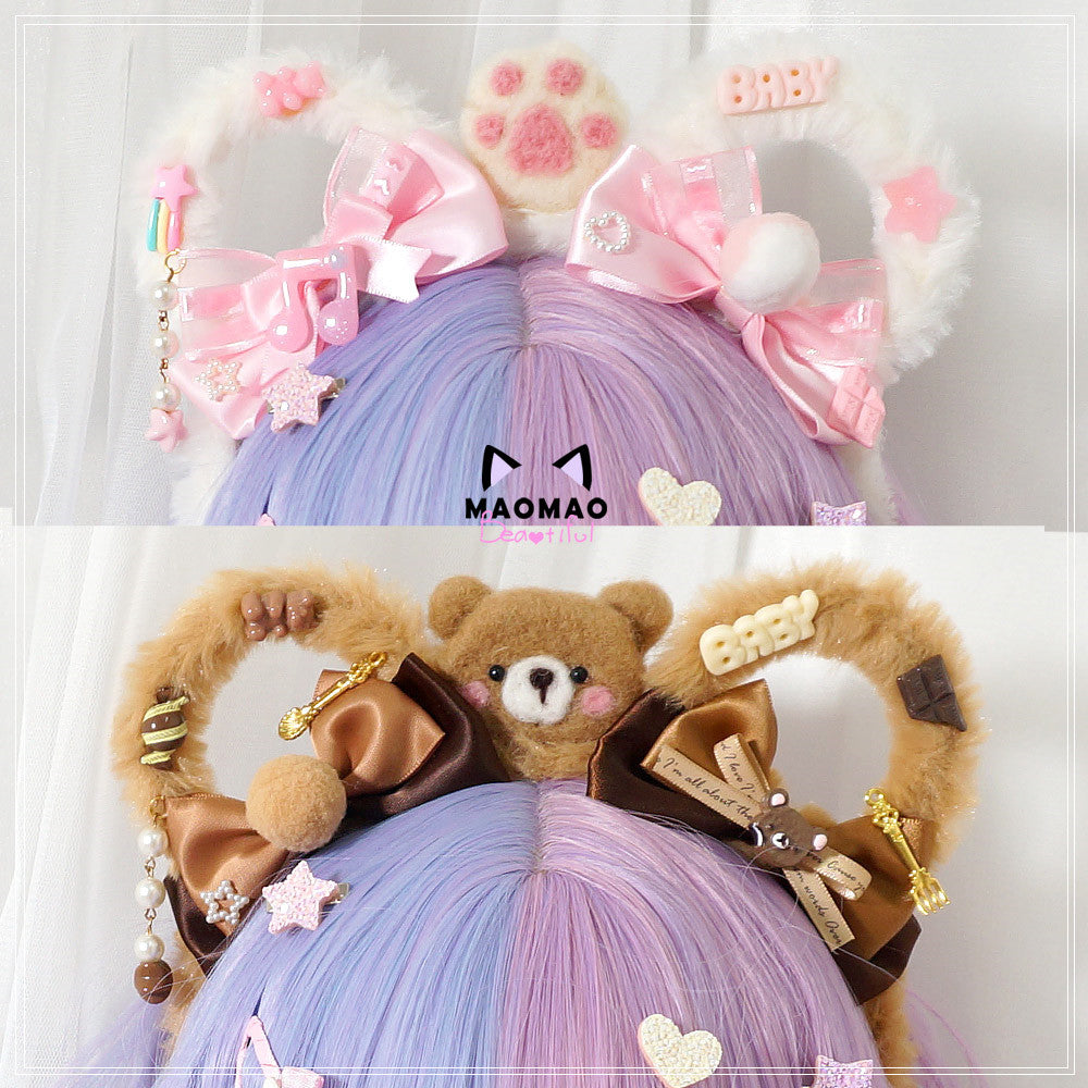 Plush Bear Ear Headband HA0494
