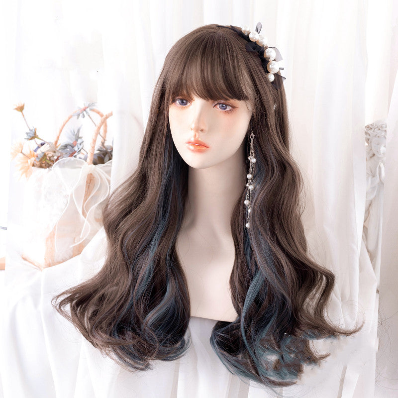 Net red highlights big wavy curly hair HA0073