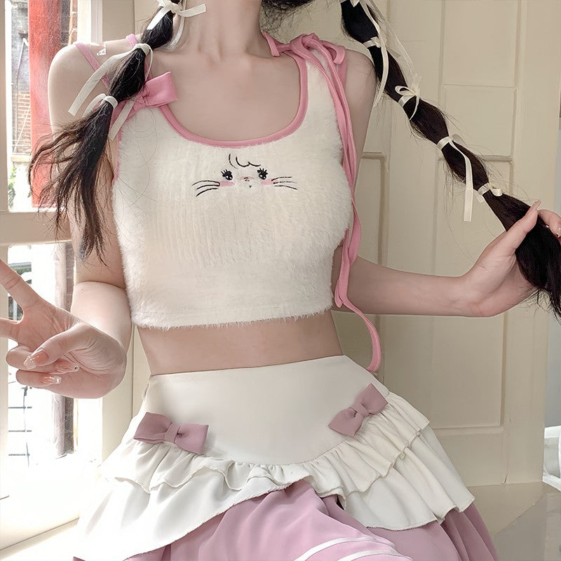 Cute Pink Bunny Vest HA1724