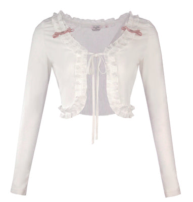 Lace Bow Sunscreen Cardigan Chiffon Sweater HA1918