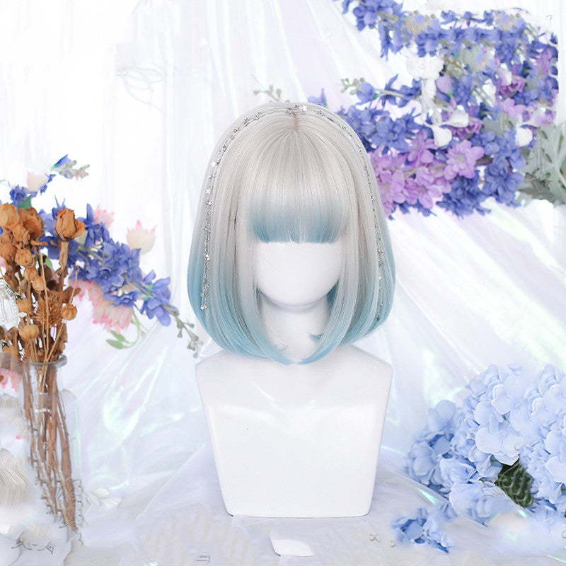 Short hair with natural inner button bob HA1172