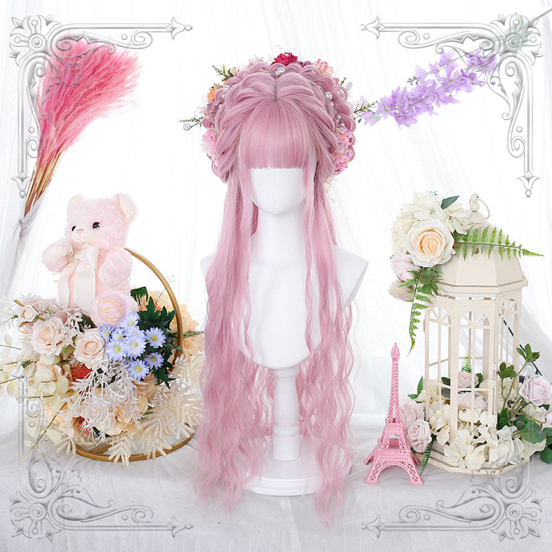 Cute pink natural curly hair HA0777