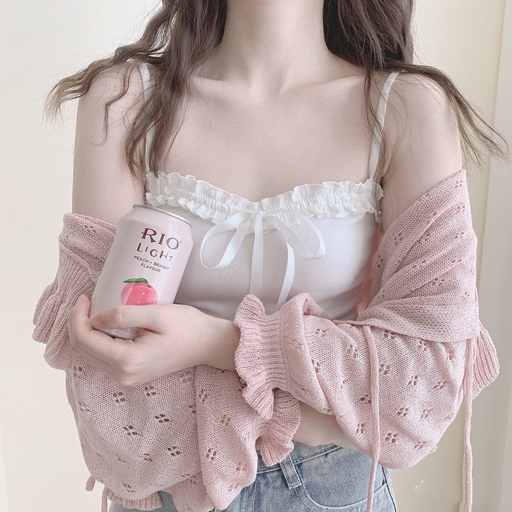 Lace bow small suspenders HA1560