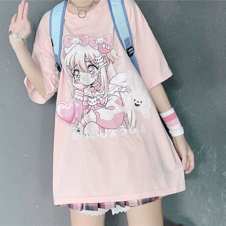 Anime Cotton Short Sleeve T-Shirt HA0730