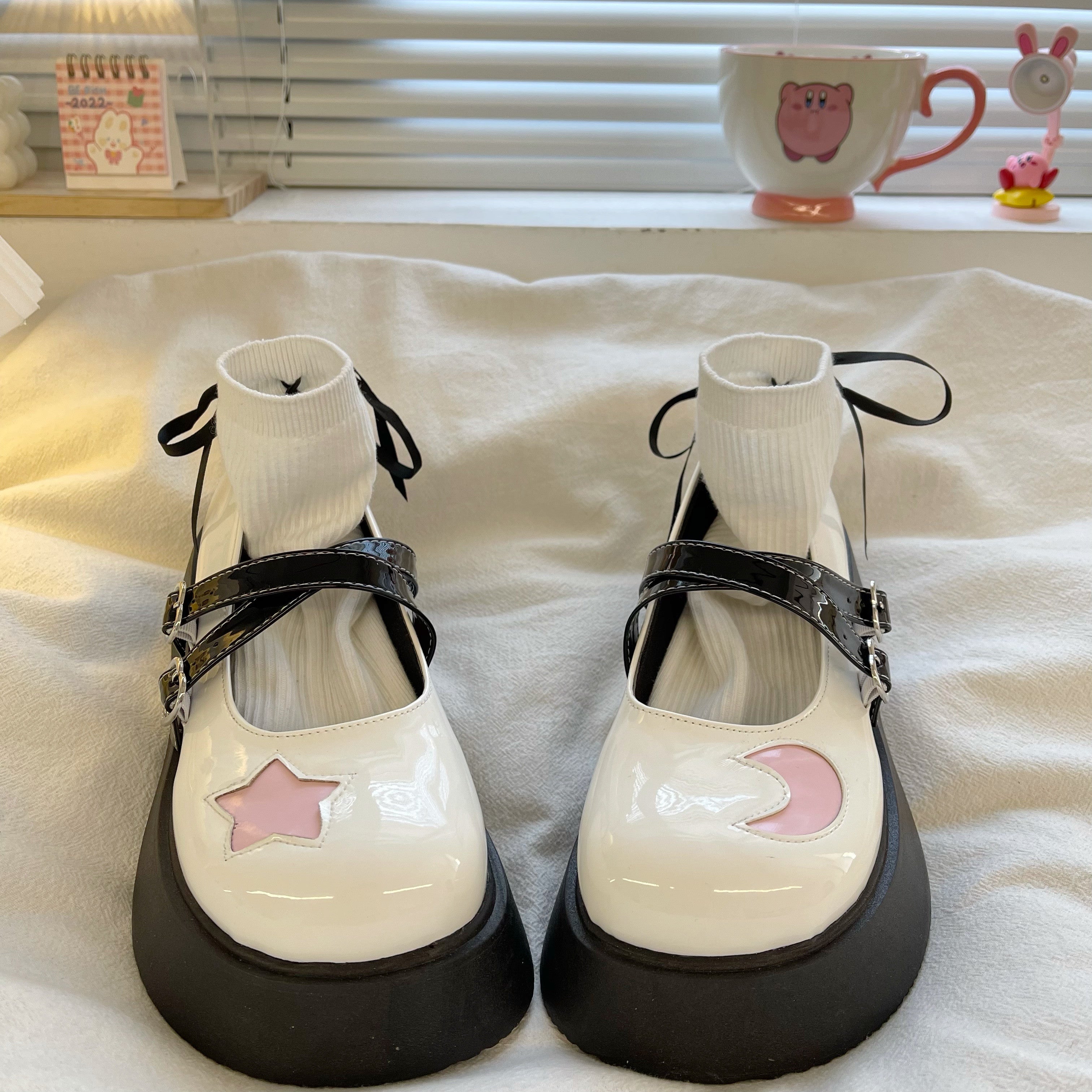 Women's cute big leather shoes HA0393