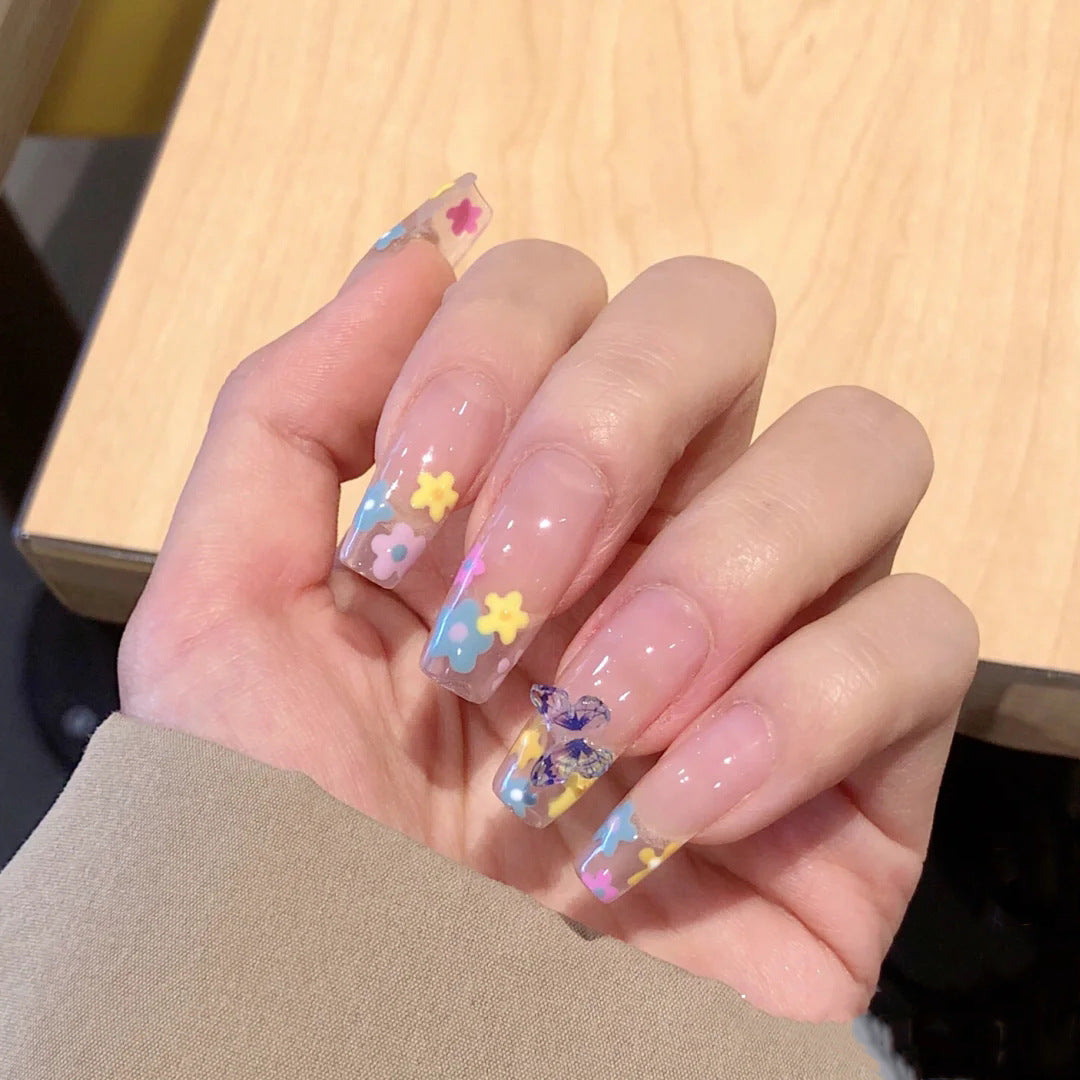 Butterfly Flower Nail Art HA0221