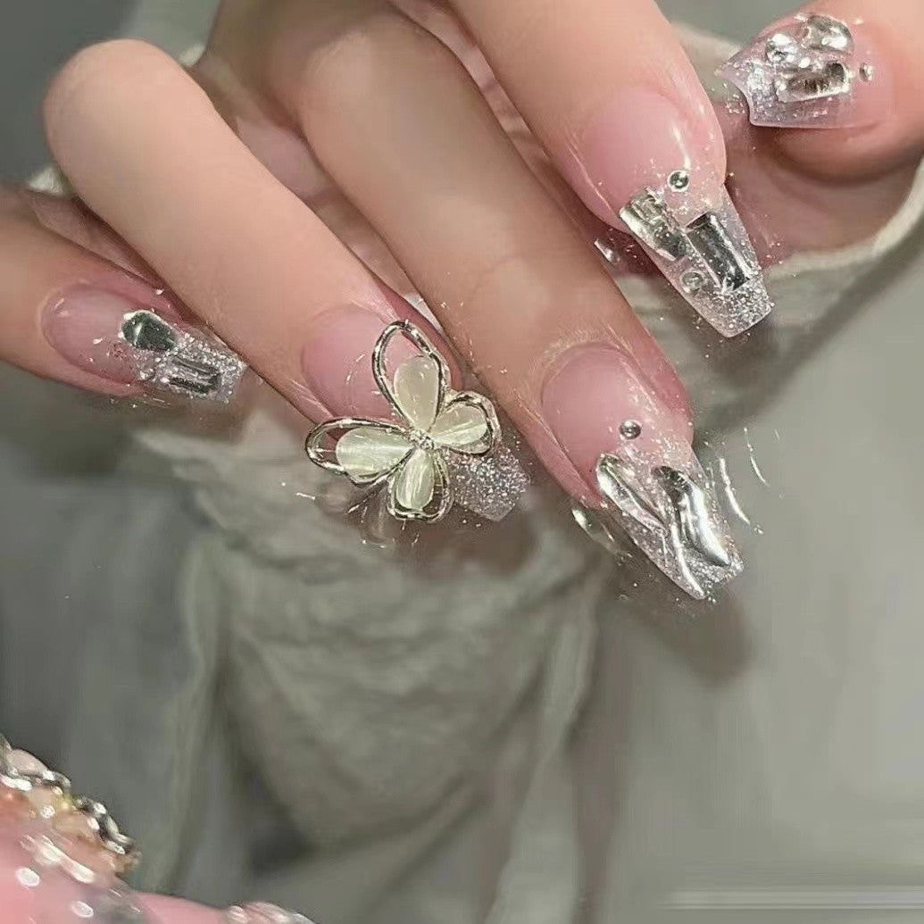 Flash Diamond Butterfly Nail Art HA1196
