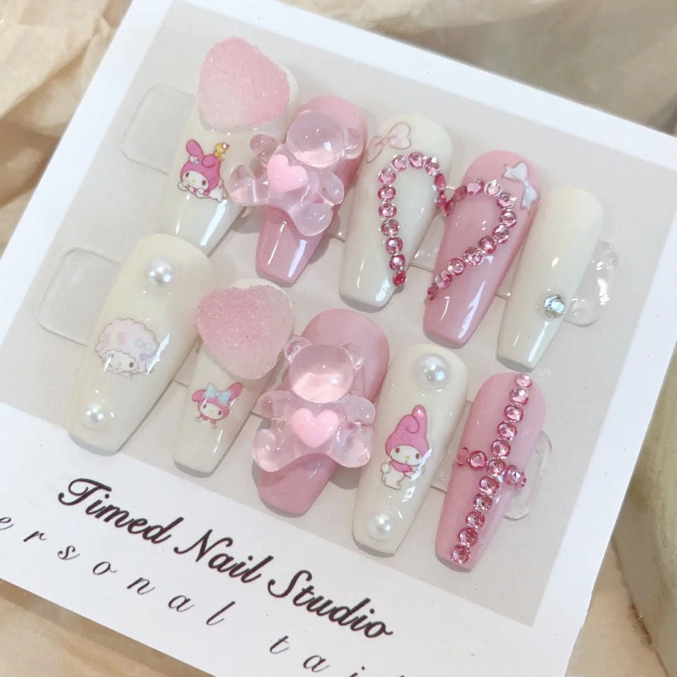Hug Bear Love Nail Patch HA0003