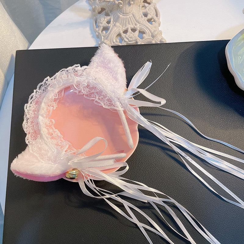Sweet super fairy pink cat ear headband HA0735