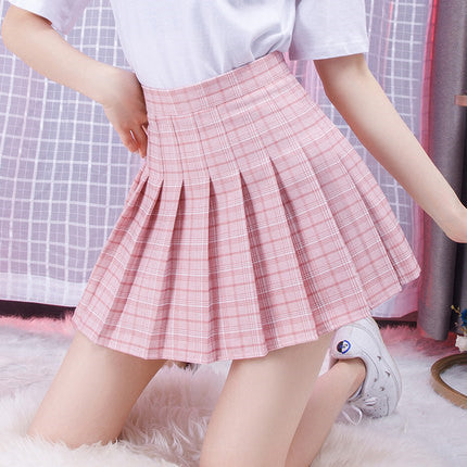 Pink pleated skirt HA0519