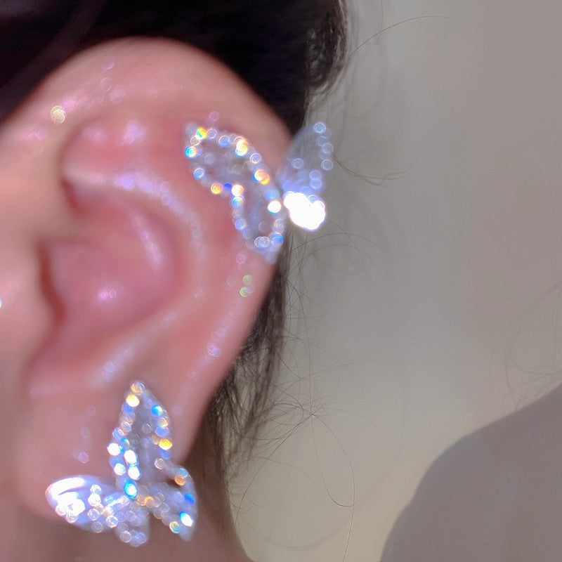Zircon Hollow Butterfly Ear Clip HA1725