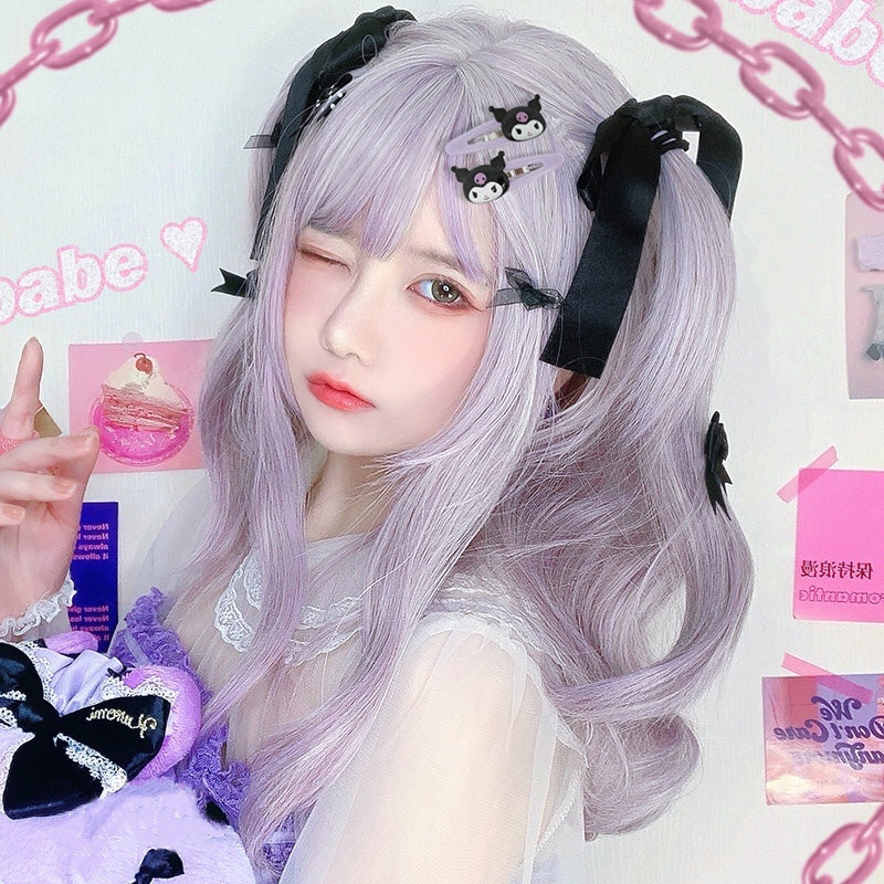 Medium and long curly cute girl wig HA1277